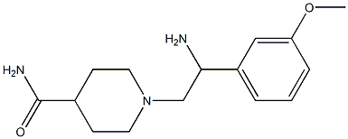 1-[2-amino-2-(3-methoxyphenyl)ethyl]piperidine-4-carboxamide Struktur