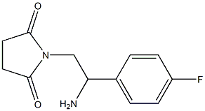 1-[2-amino-2-(4-fluorophenyl)ethyl]pyrrolidine-2,5-dione Struktur