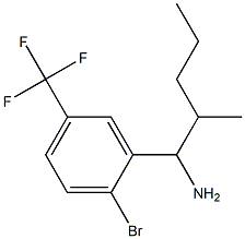 1-[2-bromo-5-(trifluoromethyl)phenyl]-2-methylpentan-1-amine Struktur