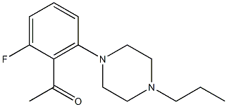 1-[2-fluoro-6-(4-propylpiperazin-1-yl)phenyl]ethan-1-one Struktur