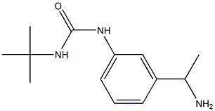 1-[3-(1-aminoethyl)phenyl]-3-tert-butylurea Struktur