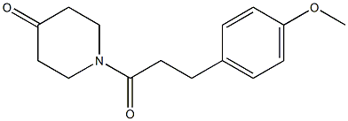 1-[3-(4-methoxyphenyl)propanoyl]piperidin-4-one Struktur