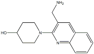 1-[3-(aminomethyl)quinolin-2-yl]piperidin-4-ol Struktur