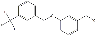 1-[3-(chloromethyl)phenoxymethyl]-3-(trifluoromethyl)benzene Struktur