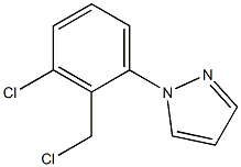 1-[3-chloro-2-(chloromethyl)phenyl]-1H-pyrazole Struktur