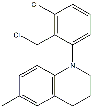 1-[3-chloro-2-(chloromethyl)phenyl]-6-methyl-1,2,3,4-tetrahydroquinoline Struktur