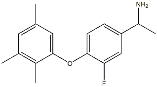 1-[3-fluoro-4-(2,3,5-trimethylphenoxy)phenyl]ethan-1-amine Struktur