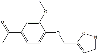 1-[3-methoxy-4-(1,2-oxazol-5-ylmethoxy)phenyl]ethan-1-one Struktur