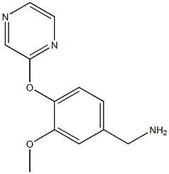 1-[3-methoxy-4-(pyrazin-2-yloxy)phenyl]methanamine Struktur