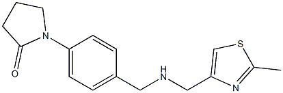 1-[4-({[(2-methyl-1,3-thiazol-4-yl)methyl]amino}methyl)phenyl]pyrrolidin-2-one Struktur