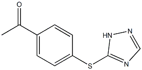 1-[4-(1H-1,2,4-triazol-5-ylsulfanyl)phenyl]ethan-1-one Struktur