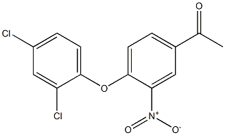 1-[4-(2,4-dichlorophenoxy)-3-nitrophenyl]ethan-1-one Struktur