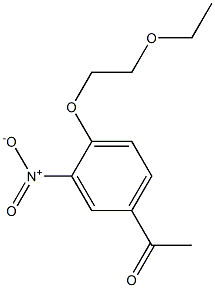 1-[4-(2-ethoxyethoxy)-3-nitrophenyl]ethan-1-one Struktur