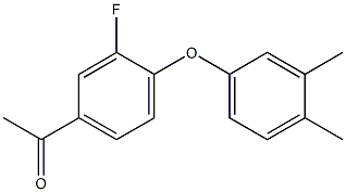 1-[4-(3,4-dimethylphenoxy)-3-fluorophenyl]ethan-1-one Struktur