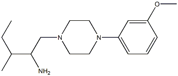 1-[4-(3-methoxyphenyl)piperazin-1-yl]-3-methylpentan-2-amine Struktur