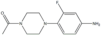 1-[4-(4-amino-2-fluorophenyl)piperazin-1-yl]ethan-1-one Struktur