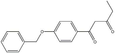 1-[4-(benzyloxy)phenyl]pentane-1,3-dione Struktur