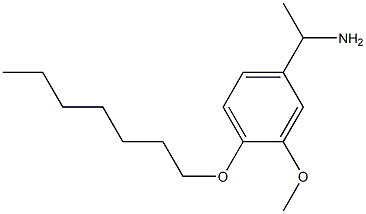 1-[4-(heptyloxy)-3-methoxyphenyl]ethan-1-amine Struktur