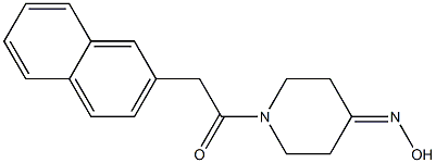 1-[4-(hydroxyimino)piperidin-1-yl]-2-(naphthalen-2-yl)ethan-1-one Struktur