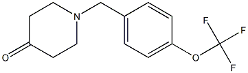 1-[4-(trifluoromethoxy)benzyl]piperidin-4-one Struktur