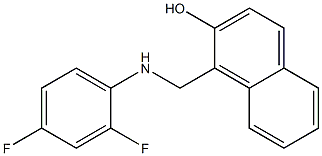 1-{[(2,4-difluorophenyl)amino]methyl}naphthalen-2-ol Struktur