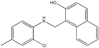 1-{[(2-chloro-4-methylphenyl)amino]methyl}naphthalen-2-ol Struktur