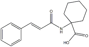 1-{[(2E)-3-phenylprop-2-enoyl]amino}cyclohexanecarboxylic acid Struktur