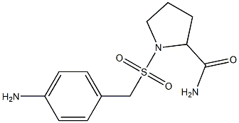 1-{[(4-aminophenyl)methane]sulfonyl}pyrrolidine-2-carboxamide Struktur