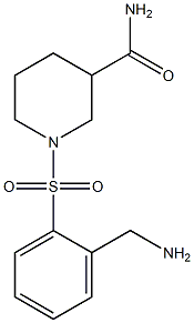 1-{[2-(aminomethyl)phenyl]sulfonyl}piperidine-3-carboxamide Struktur