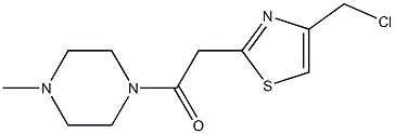 1-{[4-(chloromethyl)-1,3-thiazol-2-yl]acetyl}-4-methylpiperazine Struktur