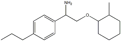 1-{1-amino-2-[(2-methylcyclohexyl)oxy]ethyl}-4-propylbenzene Struktur