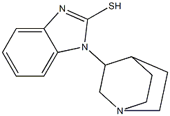 1-{1-azabicyclo[2.2.2]octan-3-yl}-1H-1,3-benzodiazole-2-thiol Struktur