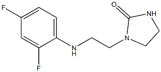 1-{2-[(2,4-difluorophenyl)amino]ethyl}imidazolidin-2-one Struktur