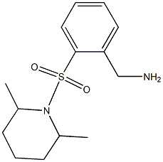 1-{2-[(2,6-dimethylpiperidin-1-yl)sulfonyl]phenyl}methanamine Struktur