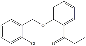 1-{2-[(2-chlorophenyl)methoxy]phenyl}propan-1-one Struktur