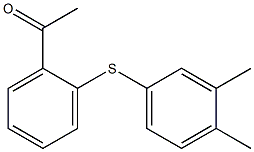 1-{2-[(3,4-dimethylphenyl)sulfanyl]phenyl}ethan-1-one Struktur