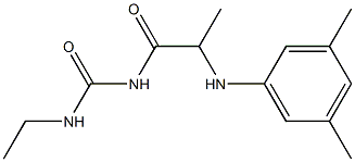 1-{2-[(3,5-dimethylphenyl)amino]propanoyl}-3-ethylurea Struktur