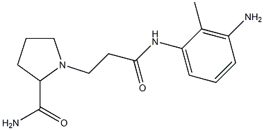 1-{2-[(3-amino-2-methylphenyl)carbamoyl]ethyl}pyrrolidine-2-carboxamide Struktur