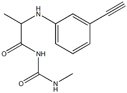 1-{2-[(3-ethynylphenyl)amino]propanoyl}-3-methylurea Struktur