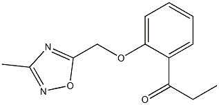 1-{2-[(3-methyl-1,2,4-oxadiazol-5-yl)methoxy]phenyl}propan-1-one Struktur