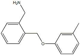 1-{2-[(3-methylphenoxy)methyl]phenyl}methanamine Struktur