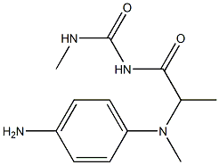 1-{2-[(4-aminophenyl)(methyl)amino]propanoyl}-3-methylurea Struktur