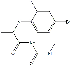 1-{2-[(4-bromo-2-methylphenyl)amino]propanoyl}-3-methylurea Struktur