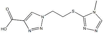 1-{2-[(4-methyl-4H-1,2,4-triazol-3-yl)sulfanyl]ethyl}-1H-1,2,3-triazole-4-carboxylic acid Struktur