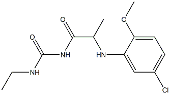 1-{2-[(5-chloro-2-methoxyphenyl)amino]propanoyl}-3-ethylurea Struktur