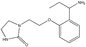 1-{2-[2-(1-aminopropyl)phenoxy]ethyl}imidazolidin-2-one Struktur