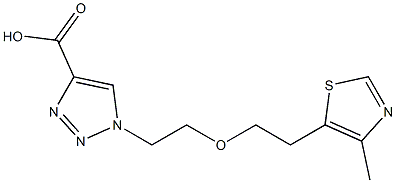 1-{2-[2-(4-methyl-1,3-thiazol-5-yl)ethoxy]ethyl}-1H-1,2,3-triazole-4-carboxylic acid Struktur