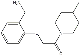 1-{2-[2-(4-methylpiperidin-1-yl)-2-oxoethoxy]phenyl}methanamine Struktur