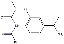 1-{2-[3-(1-aminoethyl)phenoxy]propanoyl}-3-methylurea Struktur