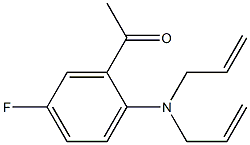 1-{2-[bis(prop-2-en-1-yl)amino]-5-fluorophenyl}ethan-1-one Struktur